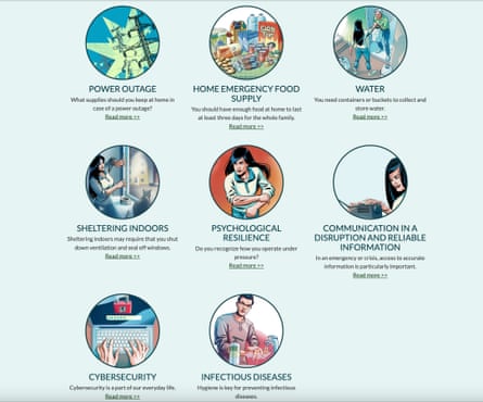 Screengrab of the Finnish government pamphlet about readiness for war.