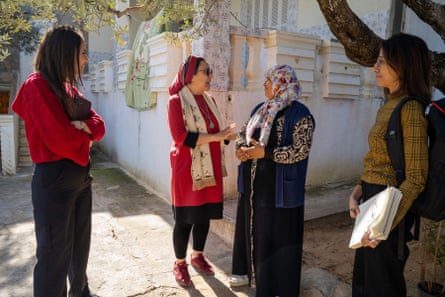 Semia Gharbi campaigning in Tunisia.