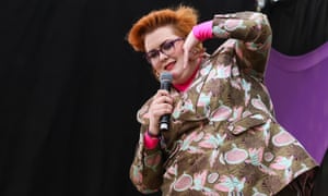 Jayde Adams performing at Latitude festival, July 2018.