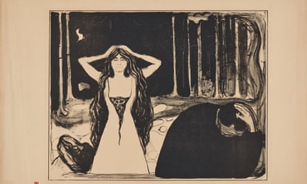 Edvard Munch Ashes II 1899 Lithograph on vellum paper.