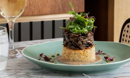 The Gate’s ‘decadent’ mushroom risotto cake.