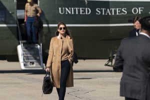 Counselor to the President Hope Hicks walks from Marine One to accompany President Donald Trump aboard Air Force One as he departs Wednesday, Sept. 30, 2020, at Andrews Air Force Base, Md. Hope, President Donald Trump and first lady Melania Trump have all tested positive for the coronavirus.