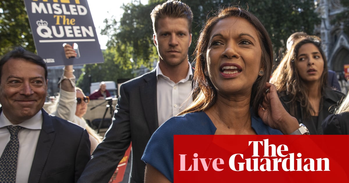 Brexit: Supreme court hears claim Boris Johnson abused prorogation more than any PM for 50 years – live news