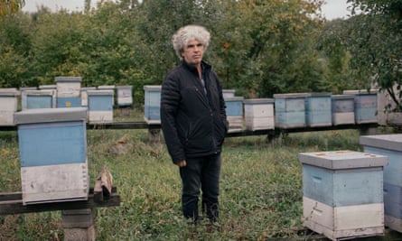 Vladan Jakovljevic with his hives
