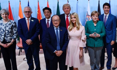 Ivanka Trump also appeared with world leaders at a meeting on women’s entrepreneurship.