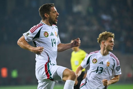 Barnabas Varga of Hungary celebrates.