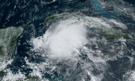 Satellite image of the storm
