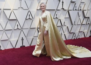 Dressing as an Oscars to the Oscars can only really be a trick that works for Hollywood royalty - and that is exactly what Glenn Close is. The cape detailing adds a slight sci-fi element that adds to the statement. She could be a Queen of a Star Wars galaxy as yet undiscovered.