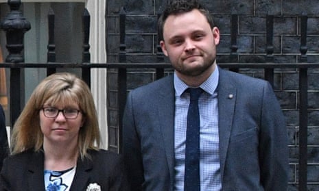 Maria Caulfield and Ben Bradley outside No 10 in January