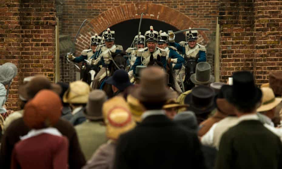 ‘Ye are many, they are few’ ... a scene from the recently released film Peterloo.