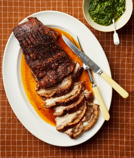 José Pizarro's recipe for slow-roast pork belly with spring onion