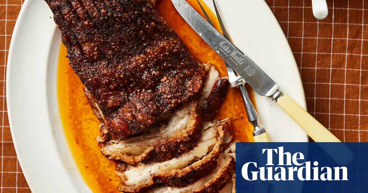 Jose Pizarro's recipe for slow-roast pork belly with spring onion mojo verde