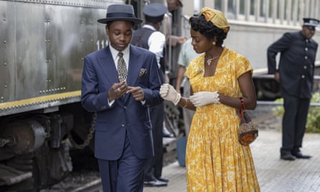 ‘He just wanted to have a vacation’ … Jalyn Hall as Emmett Till and Danielle Deadwyler as Mamie Till.