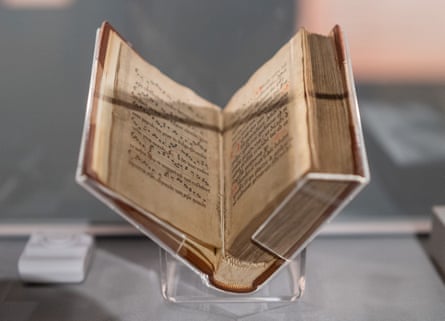 The Buckland Book, opened to reveal pages of music