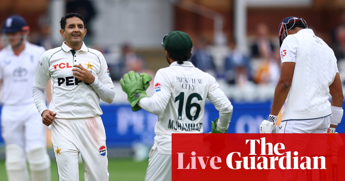 England v Pakistan: second men’s cricket Test, day three – live updates