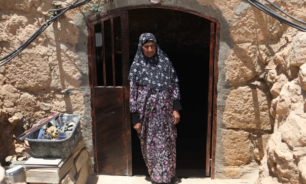 Members of Palestinian Masafer Yatta communities living in caves and makeshift buildings determined to remain in their land despite the Israeli court’s decision allowing the forced eviction, south of Hebron in West Bank on 7 May 2022.