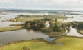 Aerial shot of Gut Üselitz off Germany’s Baltic coast.