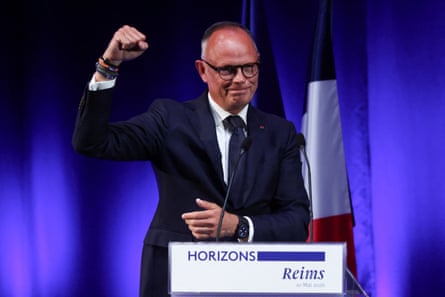Presidential hopeful and former prime minister Edouard Philippe, who faces a judicial probe