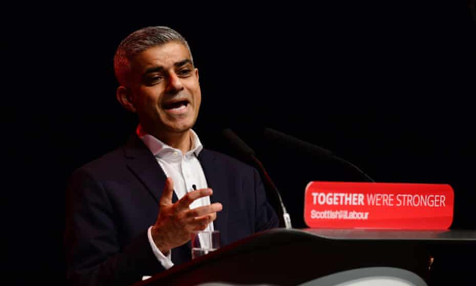Sadiq Khan speaks at the Scottish Labour party conference in Perth at the weekend.
