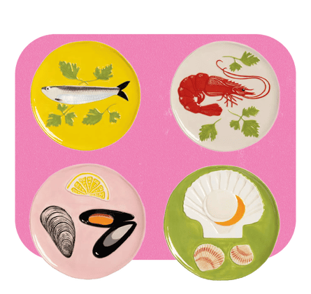 &k Amsterdam De la Mer Plates, Set of 4, Multi