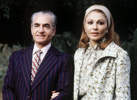 The shah of Iran, Reza Pahlevi, and his wife, Farah Diba, in Marrakesh, Morocco, in 1979.