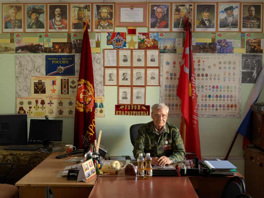 Yuri Budylev, chairman of the Office of the Council of Veterans of the Second World War, in Staraya Russa, Novgorod province, Russia.