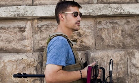A photograph of James Foley at work.