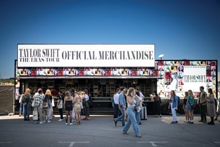 Taylor Swift fans in Stockholm before an Eras tour show