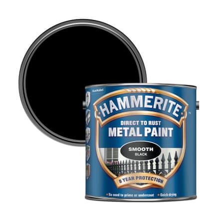 Hammerite black gloss metal paint