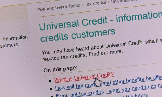 Screenshot of a HMRC website page for universal credit