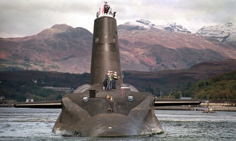HMS Vanguard, one of Britain’s four nuclear submarines.