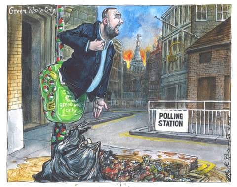 Martin Rowson on Zack Polanski losing the Holborn and St Pancras byelection – cartoon, panel 1
