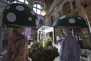 A fashion installation by Stella McCartney at the Kelvingrove art gallery and museum during the Cop26 summit