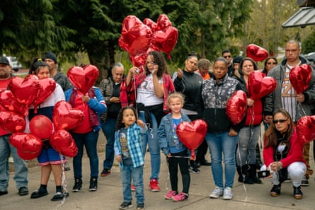 Family and friends of Alyssa McLemore, and members of the Missing and Murdered Indigenous Women movement gathered at Morrill Meadows Park in Kent, Washington.