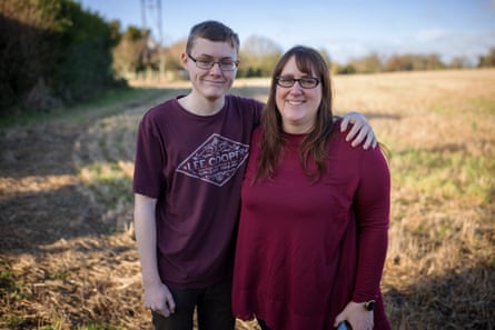 Kiri-Lynn Gardner, who was diagnosed with autism after her son Finn, left, was too.