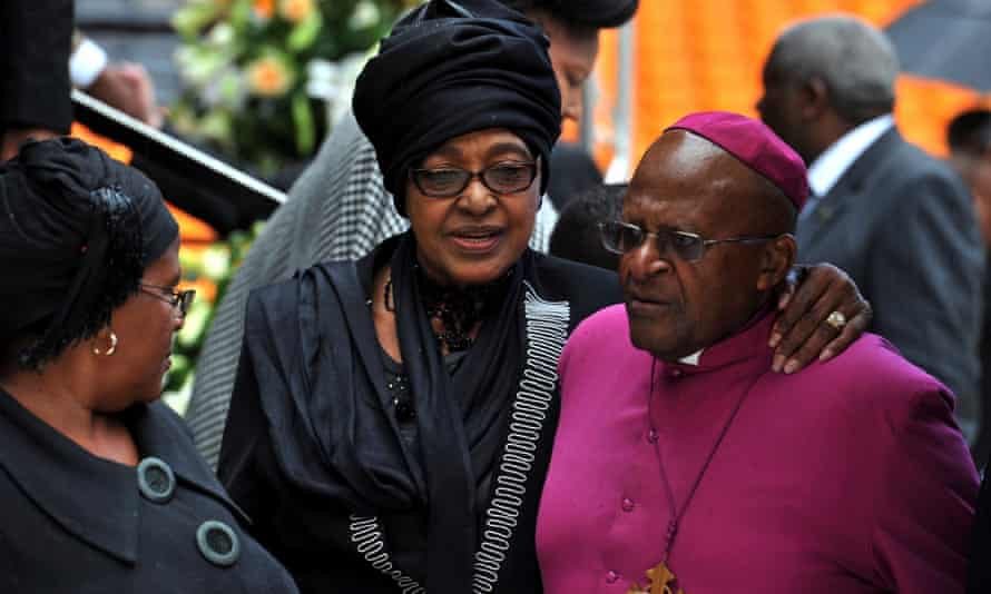 Winnie Mandela with Tutu in 2013