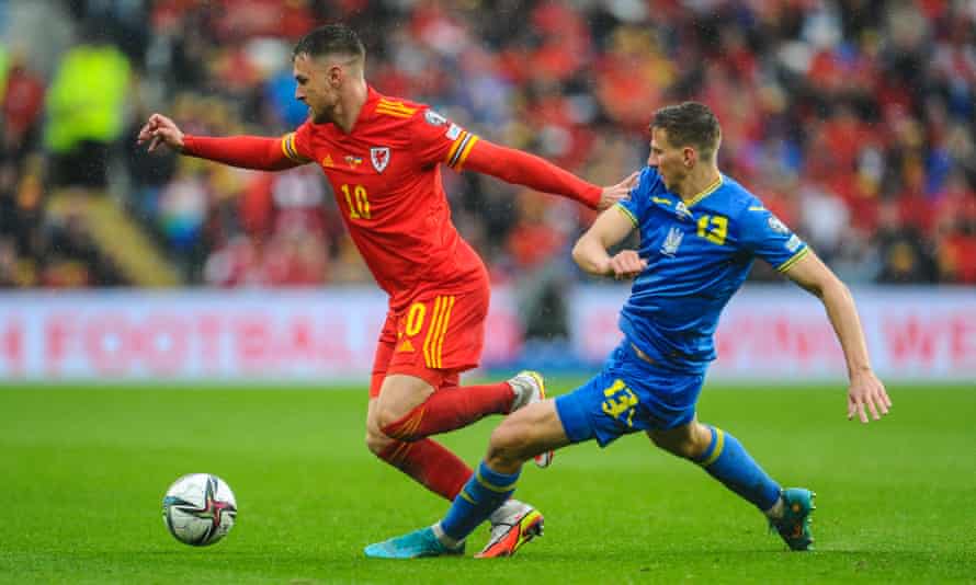 Wales' Aaron Ramsey (left)