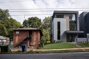 Modern houses next to older homes in Old Fourth Ward, Atlanta