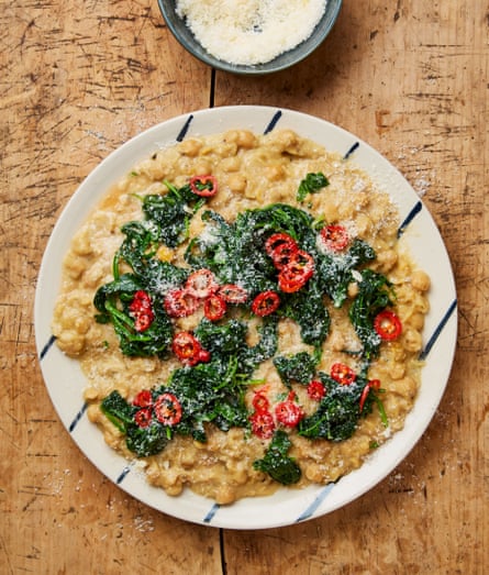 Yotam Ottolenghi's truly buttery Parmesan Braised Chickpeas.