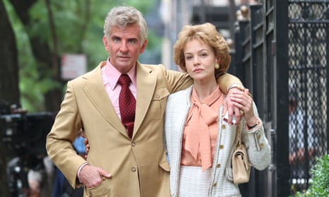 Bradley Cooper as the title character in the upcoming biopic Bernstein, with Carey Mulligan as his wife, Felicia.
