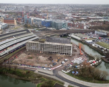 The former Bristol Royal Mail sorting office next to Bristol Temple Meads train station, which was demolished in 2019