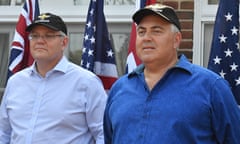 Prime minister Scott Morrison and US ambassador Joe Hockey