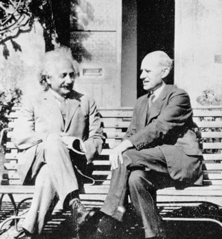 Einstein, left, and Eddington at the University of Cambridge Observatory, in 1930.