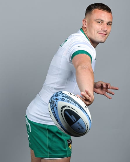 Curtis Langdon during a Northampton Saints photoshoot.