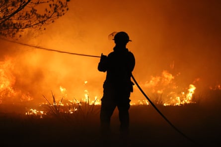 A firefighter on the NSW south coast