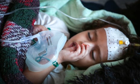 Three-year-old Sameera is treated for cholera in a hospital in Sana’a, Yemen
