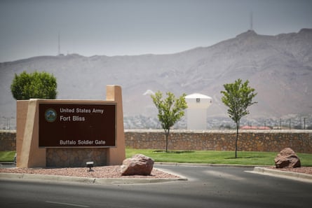 a sign reads ‘fort bliss’