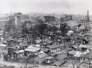 View of the Zone near Porte de Clignancourt, Saint-Ouen in the background, c 1940 