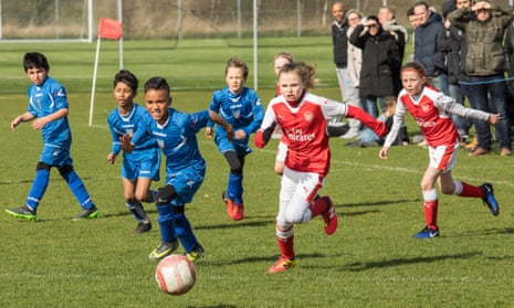 Arsenal Ladies’ under-10s take on AC Finchley in the Watford Friendly League.