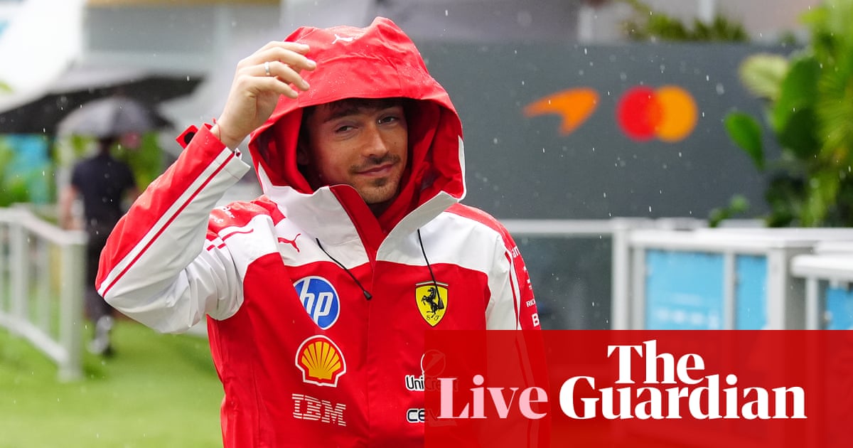 Formula One: Miami GP race updates as storms threaten disruption – live